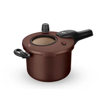 Panela de Pressão Antiaderente Fechamento Externo 4500ml com Visor Chocolate - MTA