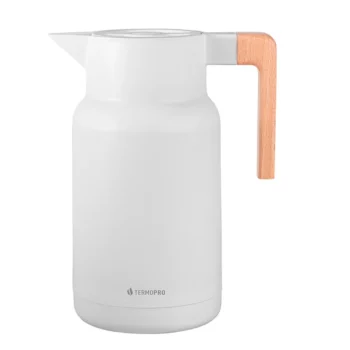 Garrafa Termica Wood Fashion Branca 1L - Termopro Glass