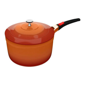 Panela Le Cook Premier Orange 18cm 2L C/ Cabo Destacável