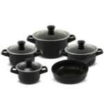 Jogo De Panelas De Cerâmica Ceraflame Duo (Smart) 5 peças - Preto